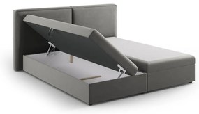 Szürke ágyneműtartós boxspring ágy 180x200 cm Arendal – Cosmopolitan Design