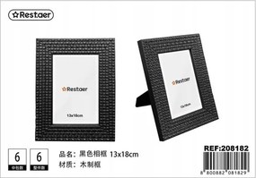 Fekete fa képkeret 13x18 cm