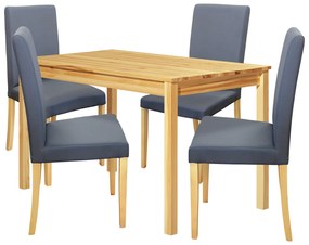 Étkezőasztal 8848 lakk + 4 szék PRIMA 3038 szürke / világos lábak