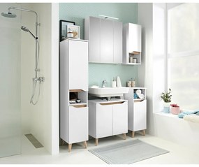 Fehér magas fali fürdőszoba szekrény 30x70 cm Set 857 – Pelipal