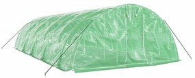 zöld acélvázas melegház 50 m² 10 x 5 x 2,3 m