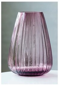 Kusintha rózsaszín üveg váza, magasság 22 cm - Bitz