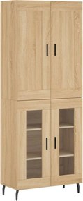vidaXL sonoma tölgy szerelt fa magasszekrény 69,5 x 34 x 180 cm