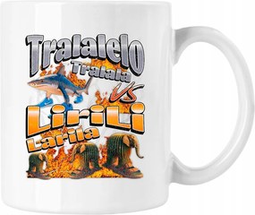 Bögre brainrot tralalelo tralala vs lirili Fehér 330ml