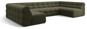 Zöld sarokkanapé (U alakú) Kendal – Micadoni