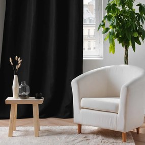Fekete mikroszálas hangszigetelő függöny 135x260 cm Micropolar – douceur d'intérieur