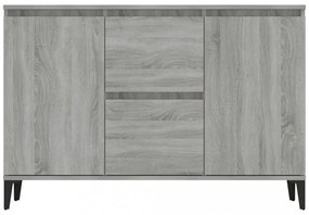 szürke sonoma színű szerelt fa tálalószekrény 102 x 35 x 70 cm