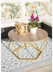 Kávéasztal DIAMOND 40x70 cm arany/barna