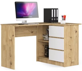 Sarok PC asztal Bodhi (artisan tölgy  + fehér) (J). Akció -14%. 1070966