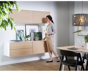 Alacsony tölgyfa dekoros komód készlet 2 db-os 180x46 cm Edge by Hammel - Hammel Furniture