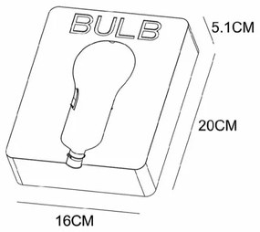 Lucide 35212/01/41 - Fali lámpa DWIGHT 1xE27/25W/230V