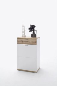 Nia komód wotan tölgy, fehér balos 58cm