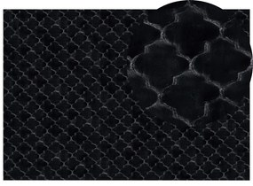 Fekete műnyúlszőrme szőnyeg 160 x 230 cm GHARO Beliani