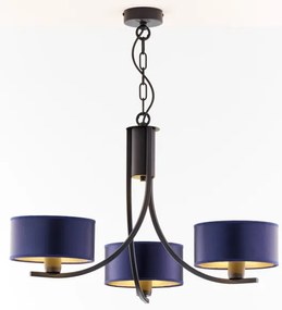 Jupiter 2099 - láncos csillár ARTHUR 3xE27/15W/230V kék/fekete