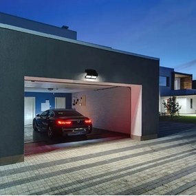 LED Napelemes fali lámpa érzékelővel LED/7W/3,7V 4000K IP65 fekete