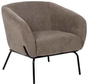 Szürkésbarna zsenília fotel Classic – Ixia