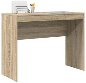 vidaXL Íróasztal Sonoma tölgy Mérnökileg kezelt fa 100 x 40 x 76 cm