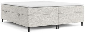 Világosszürke ágyneműtartós boxspring ágy 160x200 cm Araya – Maison de Rêve