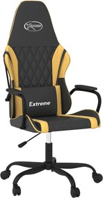 vidaXL fekete és aranyszínű műbőr játékszék