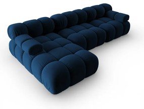 Kék bársony kanapé 285 cm Bellis – Micadoni Home