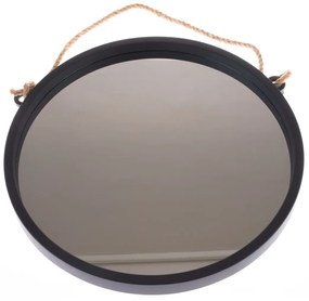 Embellir műanyag függő tükör, fekete, átmérő 48 cm, 48 cm átmérőjű