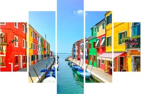 Kép - Burano sziget, Velence, Olaszország (150x105 cm)