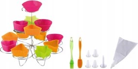 CukrĂĄszkĂ©szlet: muffin sĂŒtĆformĂĄk ĂĄllvĂĄnnyal kiegĂ©szĂtĆk