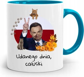 Duda András Kék Elnöki Bögre Neked, fényképes nyomattal