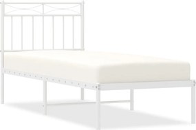vidaXL fehér fém ágykeret fejtámlával 80x200 cm