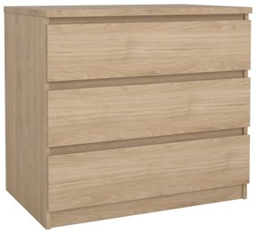 Natúr színű komód tölgyfa dekorral 77x70x50 cm Naia – Tvilum