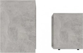 betonszürke szerelt fa dohányzóasztal szett 48 x 30 x 45 cm