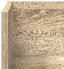 2 db sonoma tölgy színű szerelt fa fali polc 100x16,5x16,5 cm