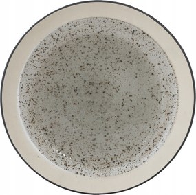 Desszerttányér bézs-zöld átm. 20cm