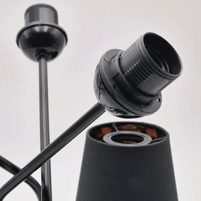 Csillár rúdon IRMA 3xE27/15W/230V fekete