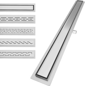 AQUAMARIN Zuhanyzóna padlóvályú sima 90 cm