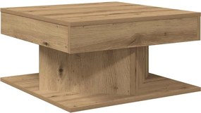 vidaXL kézműves tölgy színű szerelt fa dohányzóasztal 55x55x30 cm