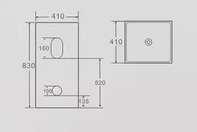 AREZZO design FONTANA 41x41x83 álló mosdó AR-M9015A