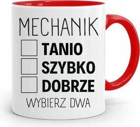 Piros Bögre Szerelőnek Válasszon Kettőt fényképes nyomtatással