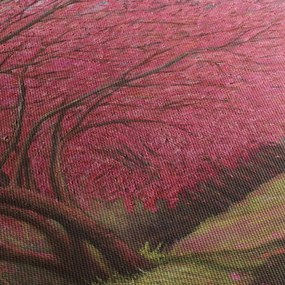 Virágzó fák képe (órával) (90x30 cm)