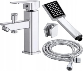 Zuhany Csaptelep Mosdó Kád Fülhallgató Tömlő Tartó Caro Króm