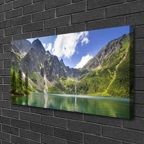 Vászonkép Mountain Lake Landscape 140x70 cm