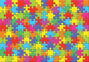 Fotótapéta - Színes puzzle (152,5x104 cm)