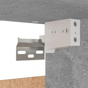 betonszürke szerelt fa ruhásszekrény 70 x 32,5 x 35 cm