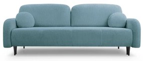 CLOUDY kihúzható kárpitozott háromszemélyes kanapé, türkiz