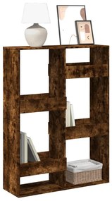 füstös tölgy színű szerelt fa könyvespolc 100 x 33 x 135 cm