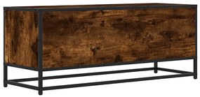 füstös tölgy színű szerelt fa és fém TV-szekrény 100x34,5x40 cm