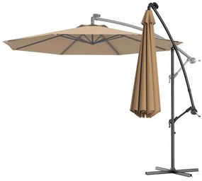 Függő napernyő 2,7 m, khaki