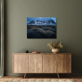 Kép az izlandi csúcsokról (üvegen) (70x50 cm)