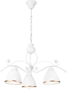 Csillár láncon RETRO II 3xE27/60W/230V fehér