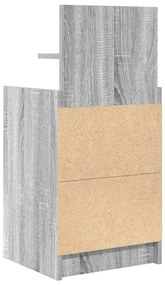 szürke sonoma színű éjjeliszekrény 2 fiókkal 38x34x80 cm